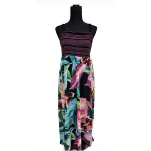 Lane‎ Bryant Multicolored Floral Maxi Dress Plus Size Beach Garden Cottage
